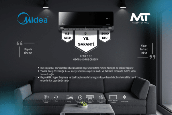midea XT Penrose MSXTBU-12HRFN8-QRD6GW